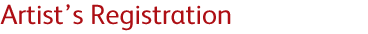 Artist's Registration